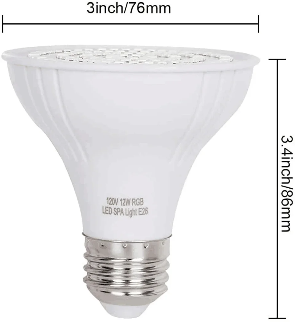 Xy Spa & Wellness - 12W LED-SPA-Lampe für Schwimmbäder, E27 E26