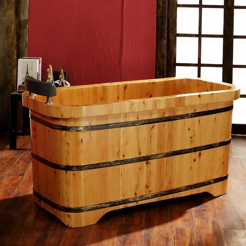 Spa Wellness Nature - Sichuan Zedernholz-Badewanne für Erwachsene Natürliche Holz-Einweichwanne