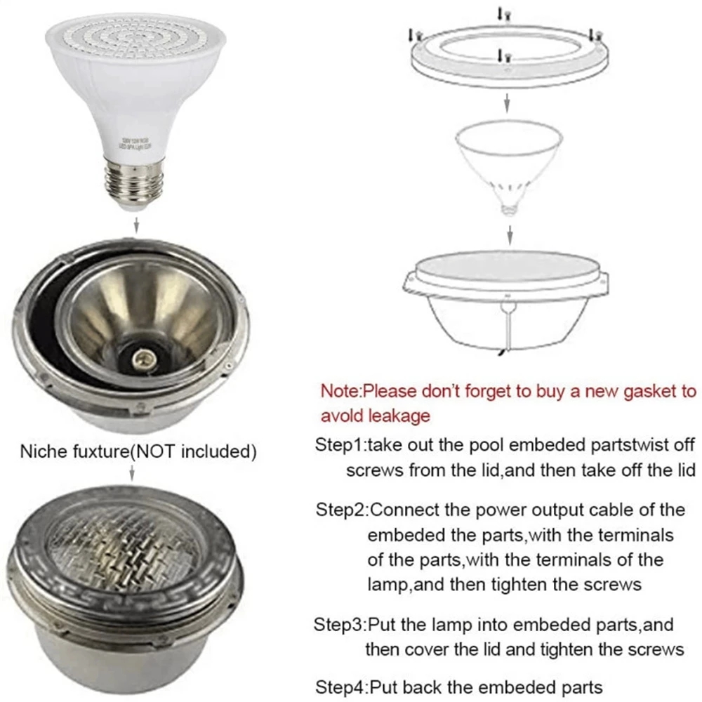 RGB LED Schwimmbad Licht E27 E – Xy Spa & Wellness Bewertung und Preis