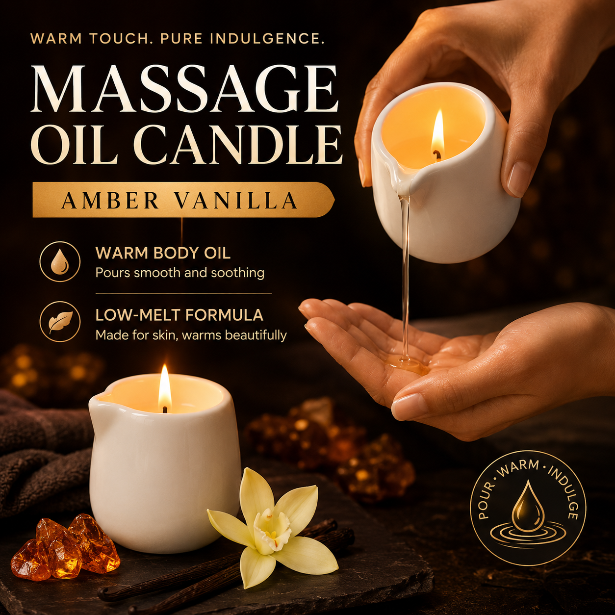Keramik-Massageöl-Kerze Amber  – Massage Candle Melting Bewertung und Preis