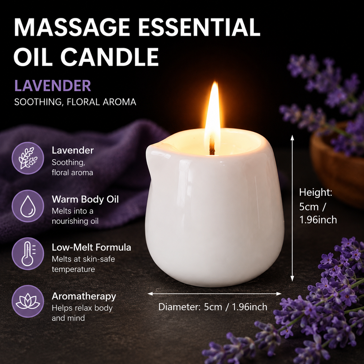 Keramik-Massageöl-Kerze Lavend – Massage Candle Melting Bewertung und Preis