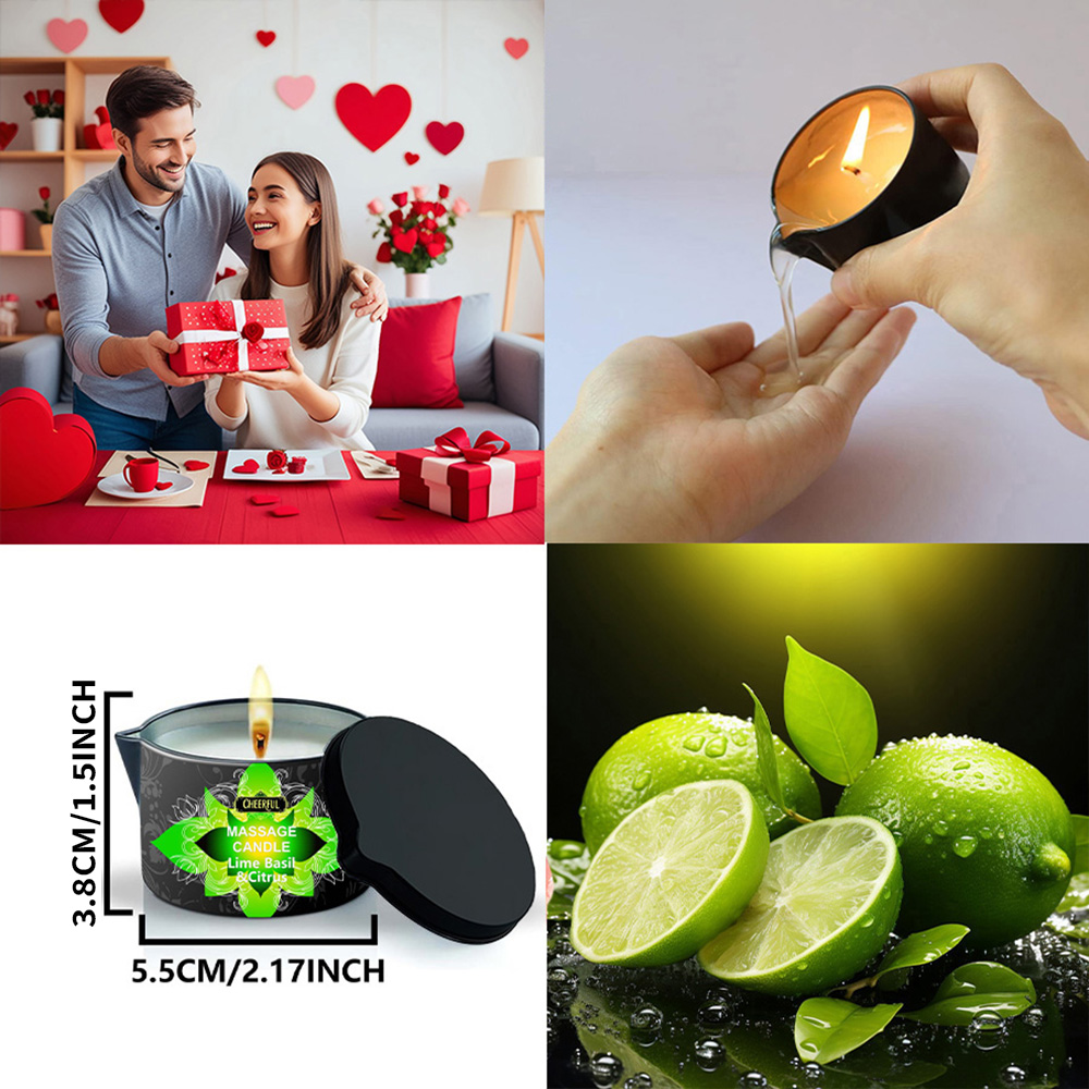 Limetten-Basilikum-Zitrus-Mass – Massage Candle Melting Bewertung und Preis